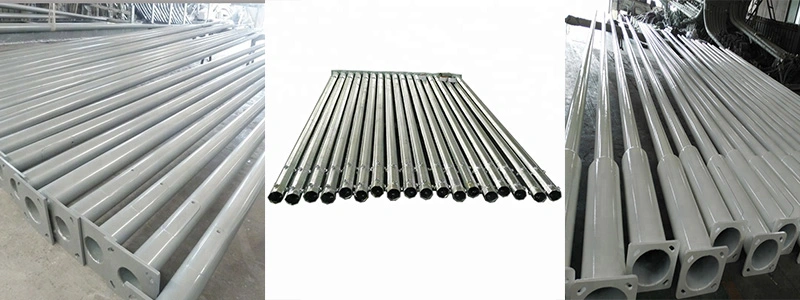 7 Meters Lamp Post Q235 Steel Galvanized Street Lighting Pole