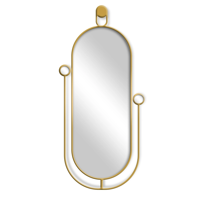 Customized Wholesale Selling The New Home Decoration Black and Gold Minimalist Metal Wall Mirror Frame