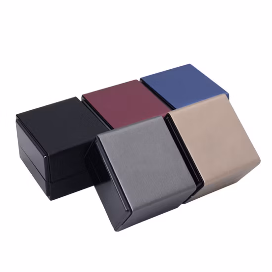 Boîte à bagues lumineuses à LED de proposition ovale créative populaire et à la mode, boîte à bijoux spéciale