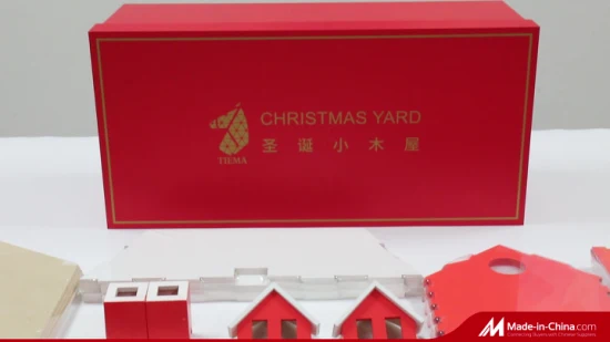 Meilleurs fournisseurs de décoration de vente Mousse de couleur de neige Ornement de maison fait à la main Maison de Noël